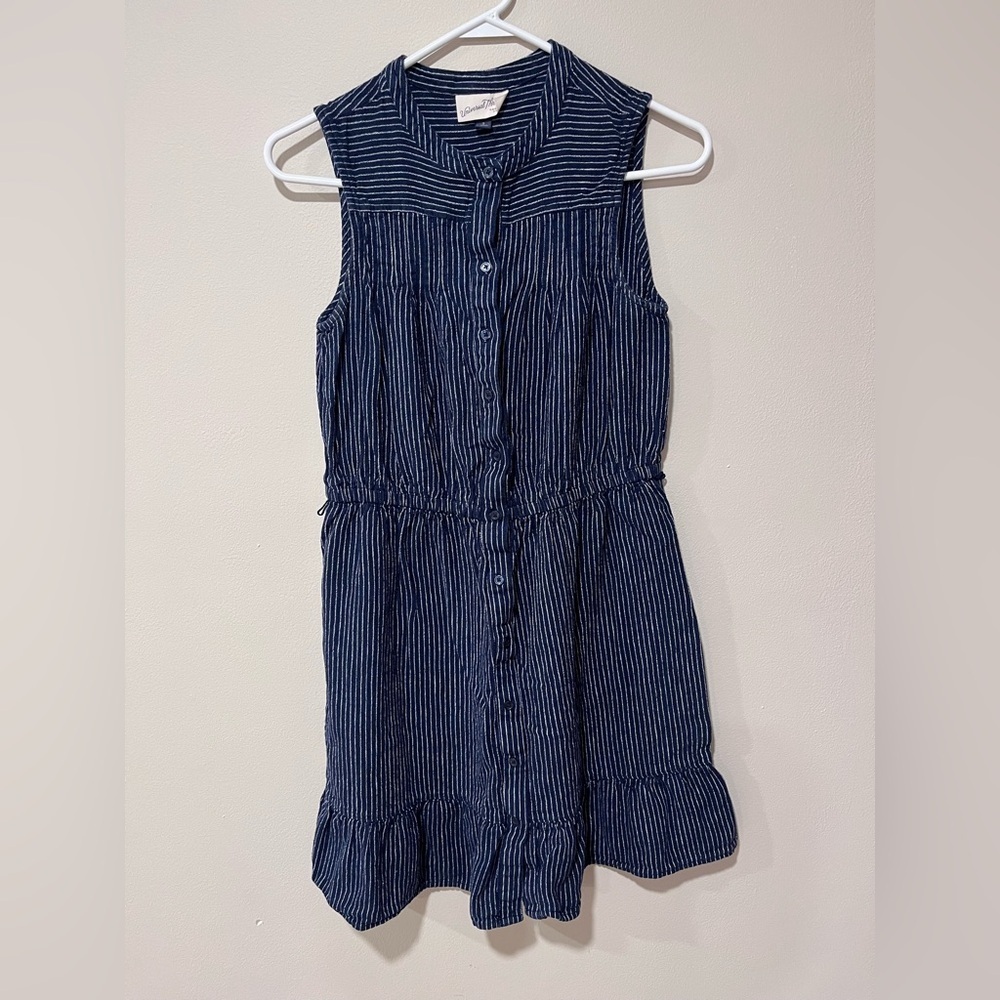 Universal Thread Navy and White Striped Sleeveless Dress - Small